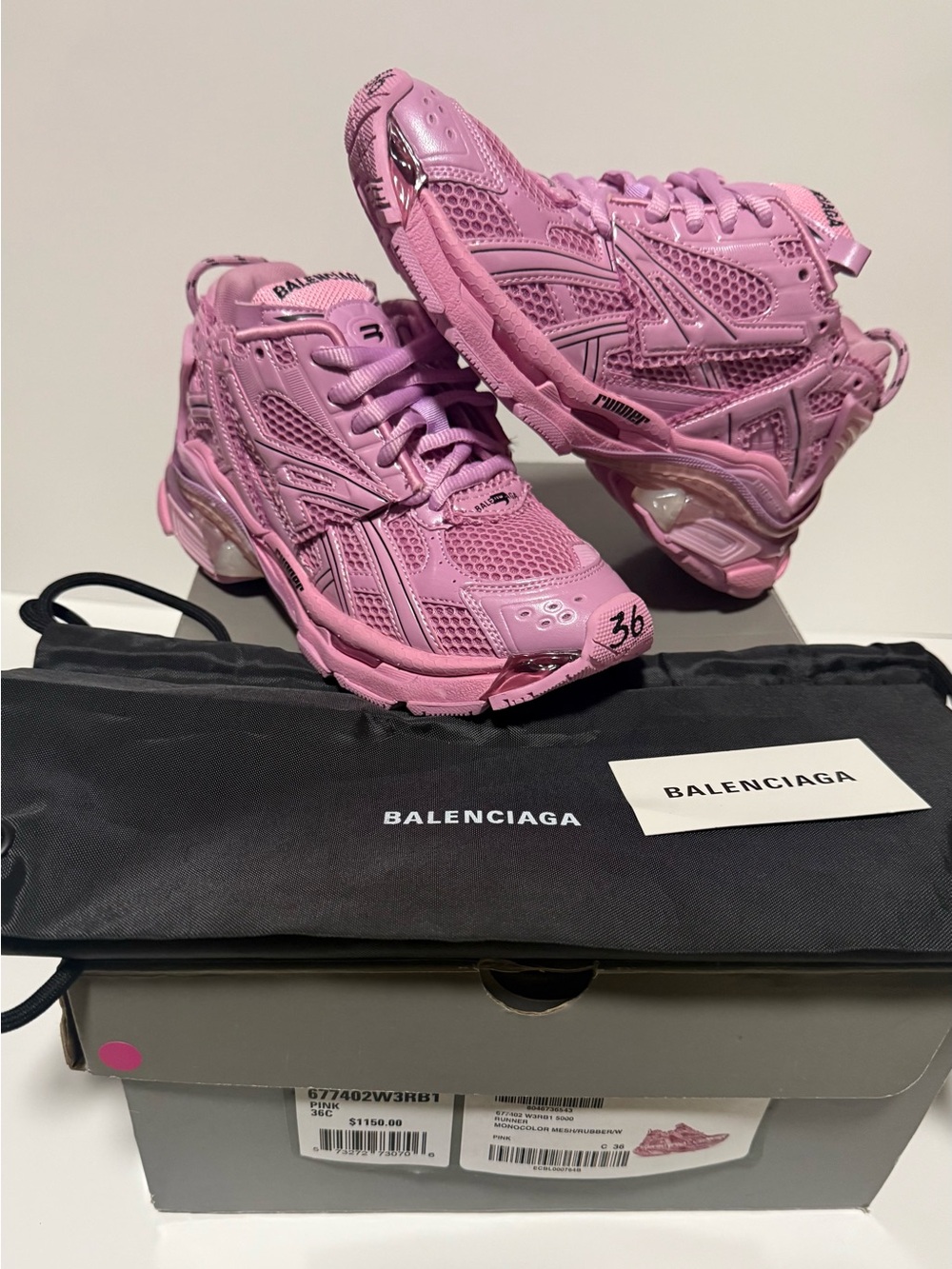 Balenciaga Runners Sneakers Light Pink EU 36 Platform Trainer Track Size 6